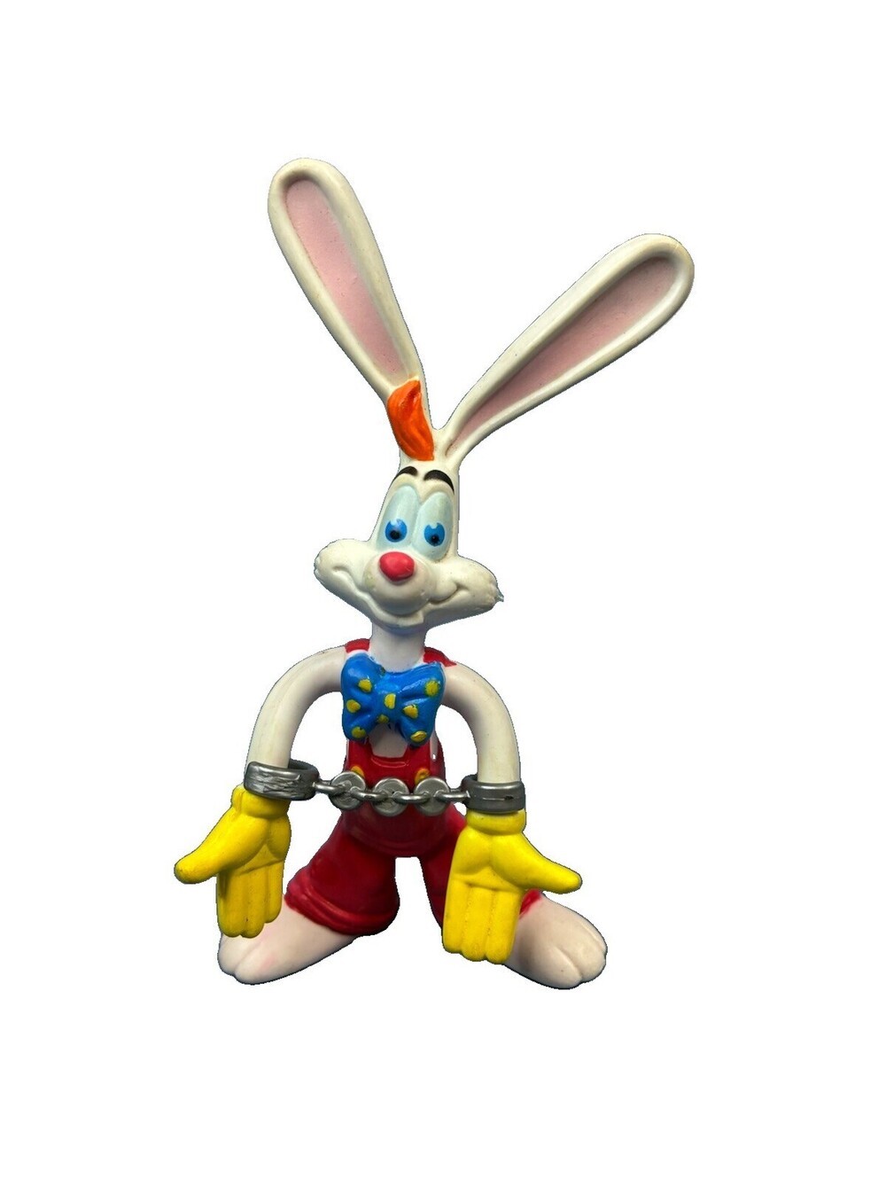 Vintage 1987 Who Framed Roger Rabbit Bendy Figure Toy Disney Amblin With Cuffs